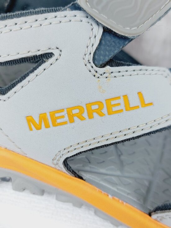 Merrell Men’s Grey Mustard Yellow High Rise Wet Grip Sports Sandals Size US 11 main image 4